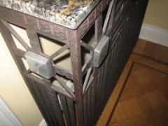 Fer Forge Iron Console with Marble Top - 293571