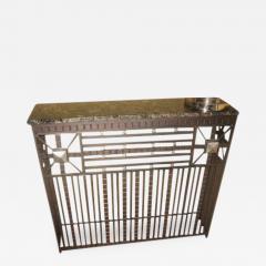 Fer Forge Iron Console with Marble Top - 293636