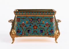 Ferdinand Barbedienne A French Ormolu and Champleve Enamel Jardiniere C 1870 - 2587272