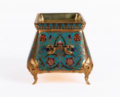 Ferdinand Barbedienne A French Ormolu and Champleve Enamel Jardiniere C 1870 - 2587273