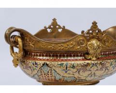 Ferdinand Barbedienne An Exquisite Pair of French 19th Century Ormolu and Champleve Enamel Jardinieres - 3802234