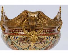 Ferdinand Barbedienne An Exquisite Pair of French 19th Century Ormolu and Champleve Enamel Jardinieres - 3802235