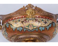 Ferdinand Barbedienne An Exquisite Pair of French 19th Century Ormolu and Champleve Enamel Jardinieres - 3802236