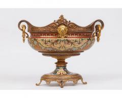 Ferdinand Barbedienne An Exquisite Pair of French 19th Century Ormolu and Champleve Enamel Jardinieres - 3802237