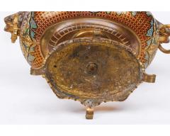 Ferdinand Barbedienne An Exquisite Pair of French 19th Century Ormolu and Champleve Enamel Jardinieres - 3802238