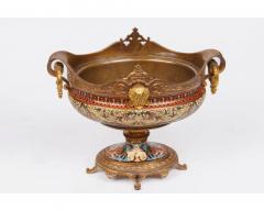 Ferdinand Barbedienne An Exquisite Pair of French 19th Century Ormolu and Champleve Enamel Jardinieres - 3802240