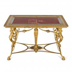 Ferdinand Barbedienne Antique French Neo Grec marble and gilt bronze centre table by Barbedienne - 4113609