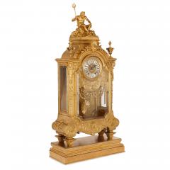 Ferdinand Barbedienne Antique gilt bronze mantel clock by S vin and Barbedienne - 4064005