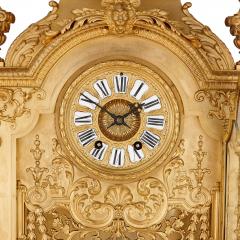 Ferdinand Barbedienne Antique gilt bronze mantel clock by S vin and Barbedienne - 4064009