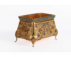 Ferdinand Barbedienne F Barbedienne A Suite of Three French Ormolu and Champleve Enamel Jardinieres - 2895473