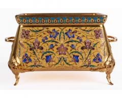 Ferdinand Barbedienne F Barbedienne A Suite of Three French Ormolu and Champleve Enamel Jardinieres - 2895477