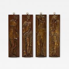 Ferdinand Barbedienne Four antique bronze plaques depicting water nymphs by Ferdinand Barbedienne - 1434028