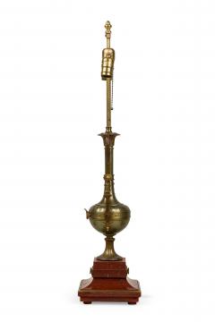 Ferdinand Barbedienne French Empire Style Bronze and Rosso Marble Lamp - 4653570