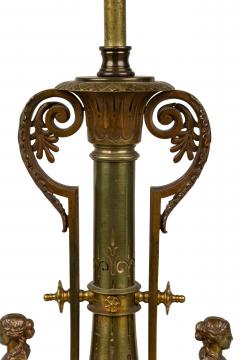 Ferdinand Barbedienne French Empire Style Bronze and Rosso Marble Lamp - 4655391