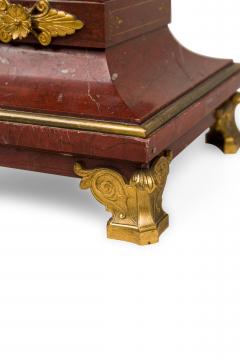 Ferdinand Barbedienne French Empire Style Bronze and Rosso Marble Lamp - 4655394