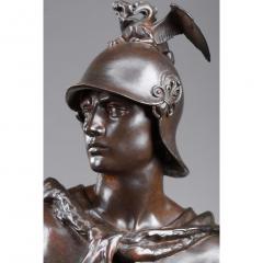 Ferdinand Barbedienne Huge Antique P Dubois F Barbedienne Bronze Soldier Sculpture - 3289637