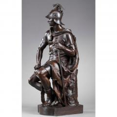 Ferdinand Barbedienne Huge Antique P Dubois F Barbedienne Bronze Soldier Sculpture - 3289638