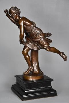 Ferdinand Barbedienne Large 19thc bronze figure of Hippomenes signed F Barbedienne - 4805644