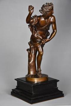 Ferdinand Barbedienne Large 19thc bronze figure of Hippomenes signed F Barbedienne - 4805645