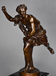 Ferdinand Barbedienne Large 19thc bronze figure of Hippomenes signed F Barbedienne - 4805662