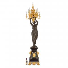 Ferdinand Barbedienne Large French Antique Bronze Candelabrum by Barbedienne - 4594651