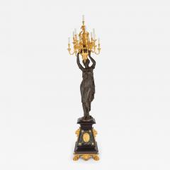 Ferdinand Barbedienne Large French Antique Bronze Candelabrum by Barbedienne - 4594898