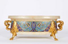 Ferdinand Barbedienne Ormolu Cloisonn Champleve Enamel Onyx Jardiniere Centerpiece F Barbedienne - 596057