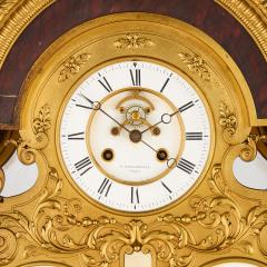 Ferdinand Barbedienne Very large antique ormolu and marble regulator calendar mantle clock - 4220911
