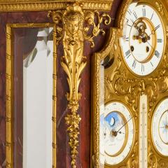 Ferdinand Barbedienne Very large antique ormolu and marble regulator calendar mantle clock - 4220912