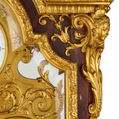 Ferdinand Barbedienne Very large antique ormolu and marble regulator calendar mantle clock - 4220913