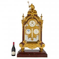 Ferdinand Barbedienne Very large antique ormolu and marble regulator calendar mantle clock - 4220919