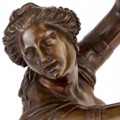Ferdinand Barbedienne Zingara antique French bronze sculpture of a tambourine girl by Barbedienne - 4283706