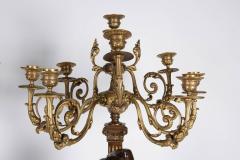 Ferdinand Barbedienne a Large Pair of French Gilt Patinated Bronze Candelabras - 554482