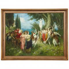 Ferdinand Leeke The Triumph of Bacchus a large oil painting by Ferdinand Leeke - 2994594