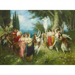 Ferdinand Leeke The Triumph of Bacchus a large oil painting by Ferdinand Leeke - 2994626