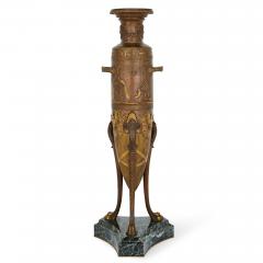 Ferdinand Levillain 19th Century French Neoclassical style bronze vase by Levillain and Barbedienne - 3354581