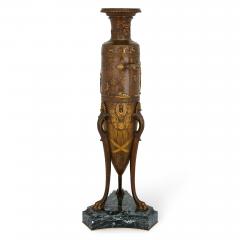 Ferdinand Levillain 19th Century French Neoclassical style bronze vase by Levillain and Barbedienne - 3354582