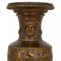 Ferdinand Levillain 19th Century French Neoclassical style bronze vase by Levillain and Barbedienne - 3354584
