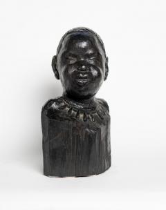 Ferdinand Parpan CARVED BUST OF A AFRICAN BOY BY FERDINAND PARPAN - 2457889