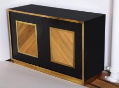 Ferdinando Loffredo Brass Bamboo and Black Credenza or Sideboard by Ferdinando Loffredo Italy - 1553301