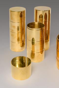 Ferdinando Loffredo Set of five brass boxes by Ferdinando Loffredo Italy 1971 - 3449367