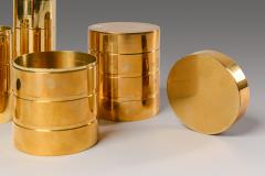 Ferdinando Loffredo Set of five brass boxes by Ferdinando Loffredo Italy 1971 - 3449369