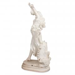 Ferdinando Vichi Marble sculpture by Vichi Exotic Dancer for 1914 French Salon - 2357409