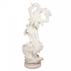 Ferdinando Vichi Marble sculpture by Vichi Exotic Dancer for 1914 French Salon - 2357410