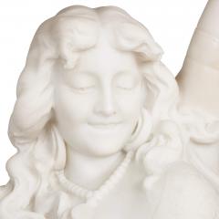 Ferdinando Vichi Marble sculpture by Vichi Exotic Dancer for 1914 French Salon - 2357412