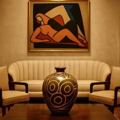Fernand Grange Fernand Grange Art Deco Dinanderie Vase - 4312982