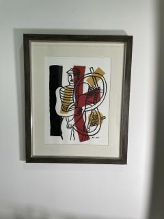 Fernand Leger French Art Deco Abstract Print Titled The Cyclist  - 4514799