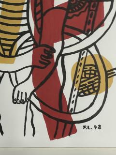 Fernand Leger French Art Deco Abstract Print Titled The Cyclist  - 4514801