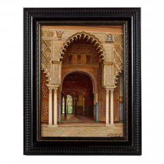 Fernando Liger Hidalgo Orientalist Painting of the Alc zar of Seville by Fernando Liger Hidalgo - 4663081
