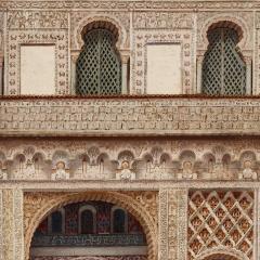 Fernando Liger Hidalgo Orientalist oil painting of the Alc zar of Seville by Hidalgo - 3268982
